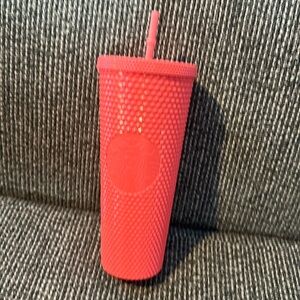 Starbucks Neon Coral 24oz Tumbler